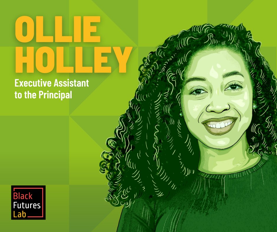 Hey y’all, we're introducing you to another member of our team: Ollie Holley. ⭐ Ollie is the Executive Assistant to the Principal and joined the Lab to do, “work that helps educate, empower, and improve our communities.'