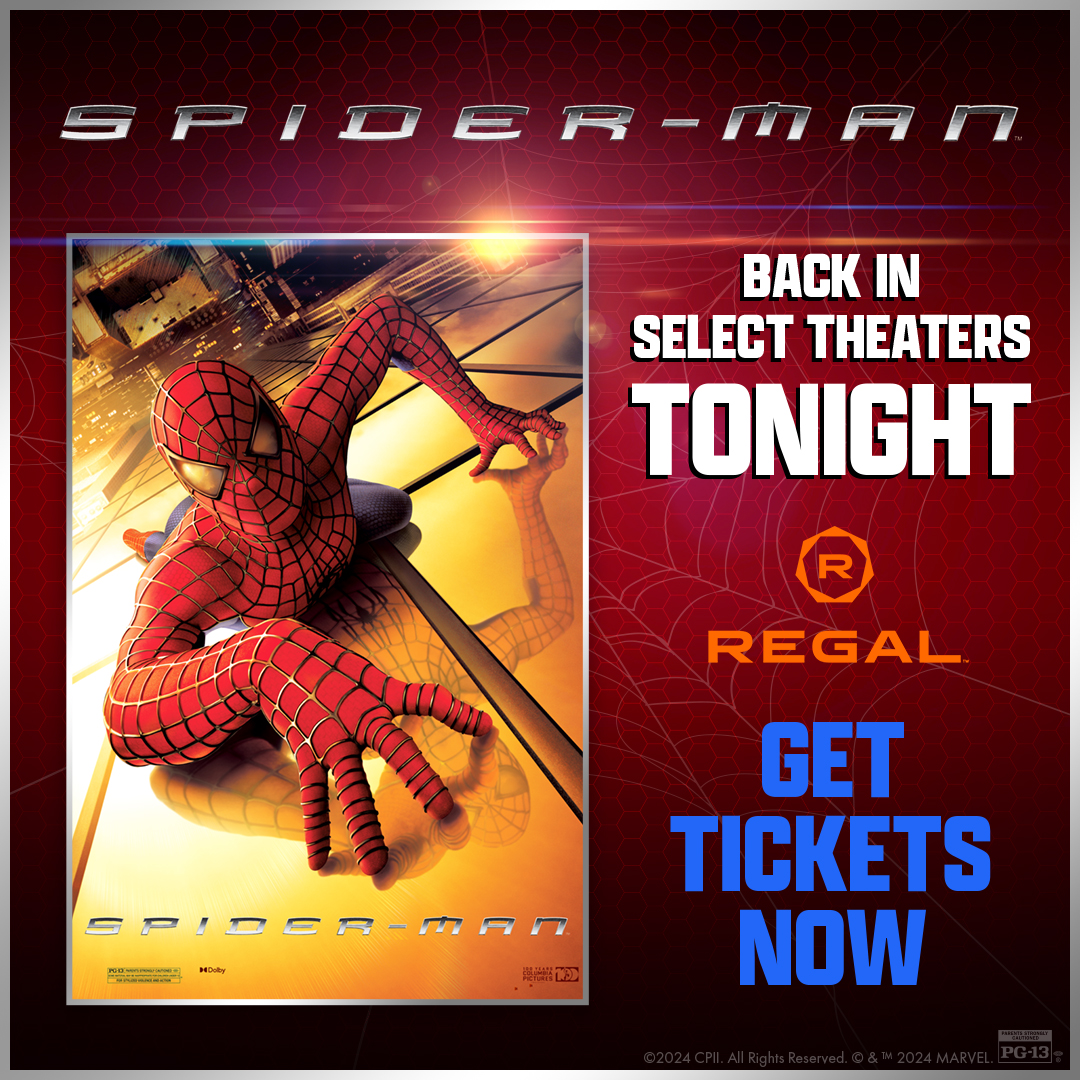 Take your partner to the movies and give them an upside down kiss. Spider-Man is back at select #RegalMovies today.