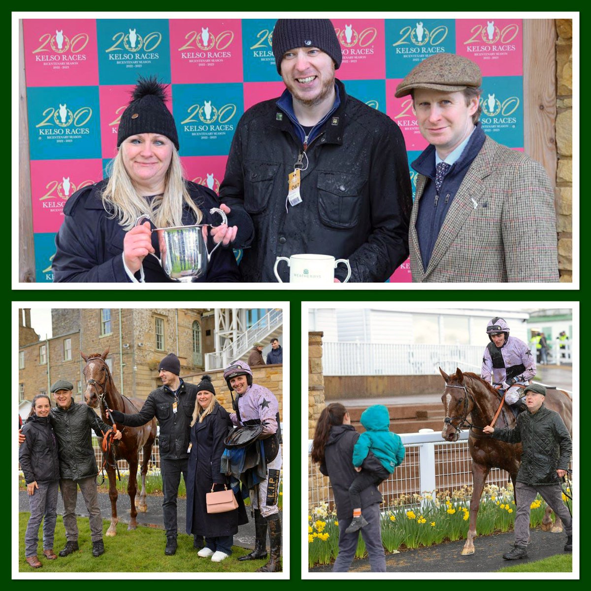 Soldier Of Rock under Joe Wright ran out an easy 15 length winner of the Weatherbys Hamilton Buccleuch Cup @KelsoRacecourse. Congratulations to Joe along with the Gold And Silver Club & Courtney Tinkler. James Innes from the WH Edinburgh Office was on hand to present the trophy.