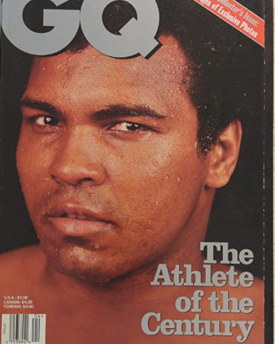 April 1998 📆 Muhammad Ali is named @GQMagazine's Athlete of the Century. 'At the end of a century in which our relationship with sports has evolved from pastime to preoccupation, you can look as long and hard as you want & never find anyone who is the equal of Muhammad Ali'