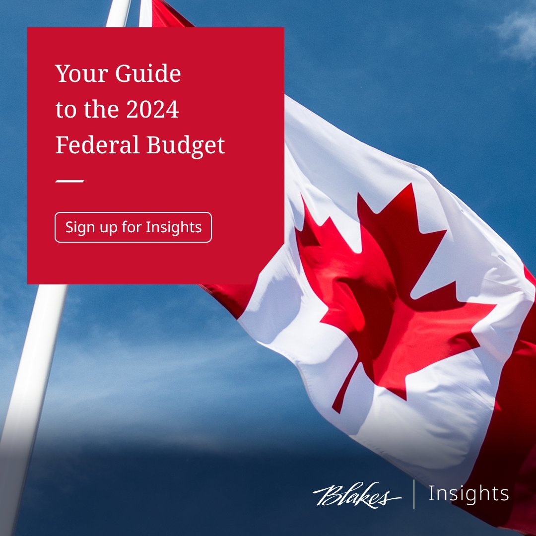 The Government of Canada is releasing its 2024 federal budget on Tuesday, April 16. Sign up to receive our budget analysis and other tax insights: bit.ly/4axCDpK #Budget2024 #TaxLaw #BlakesMeansBusiness