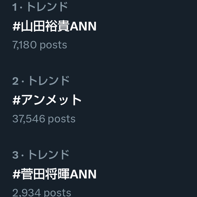 菅田将暉ANNが3位まで上がってきた🤣