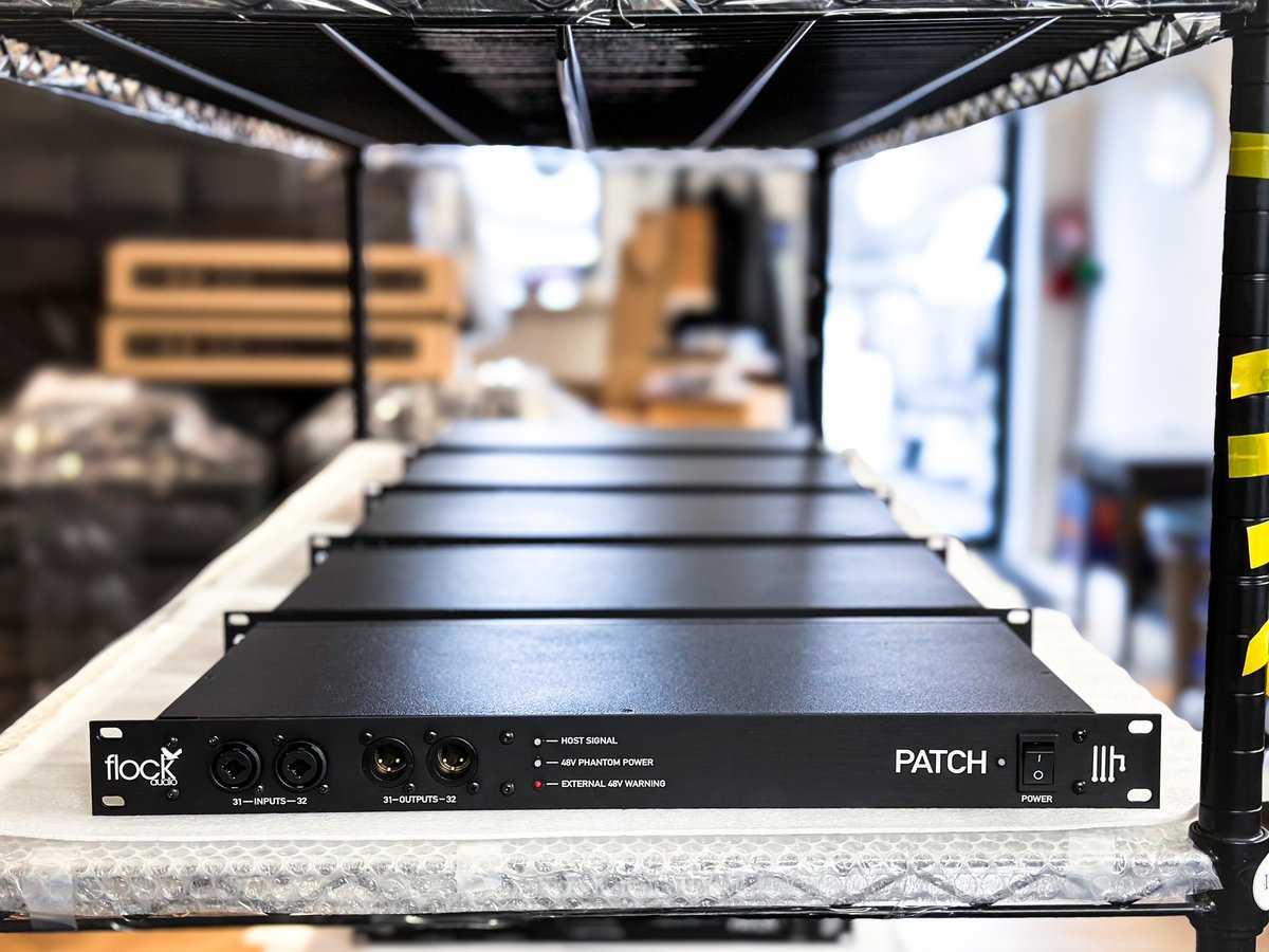FlockAudio's tweet photo. Monday’s are for our flagship and best selling model “ 𝗣𝗔𝗧𝗖𝗛 ” hitting the production line for final packaging and shipping to some very lucky Flock Customers! (PATCH - 64 Channels - 32 In x 32 Out) 
- - -
The PATCH Series!
(https://t.co/TiWsoeg3xA) 
- - - #patchbay #studio https://t.co/gFVdVDwQox