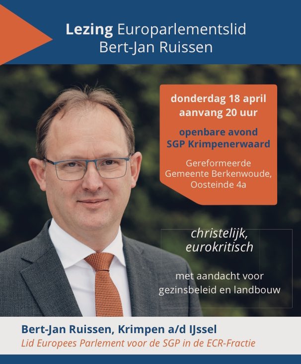 Bert-Jan Ruissen (SGP EP) tweet media