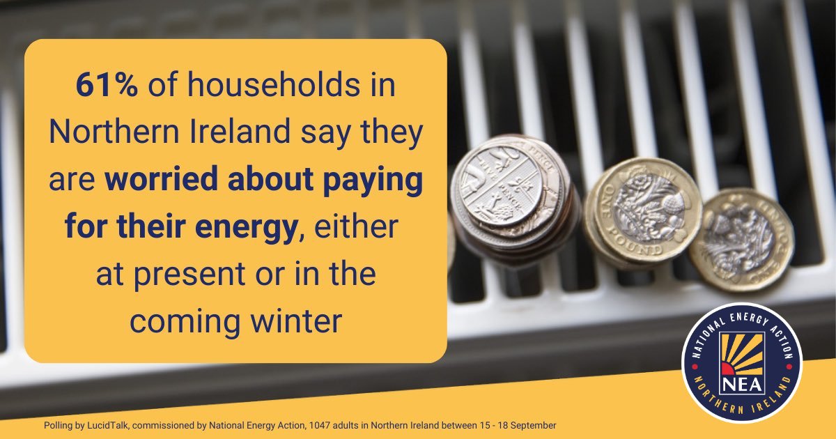 Today is #OppositionDay @niassembly and one of the motions is about #FuelPoverty. According to the LucidTalk Poll we commissioned in September 2023, 61% of households in Northern Ireland were worried about paying for their energy at present or in the coming winter. 
#FightPoverty