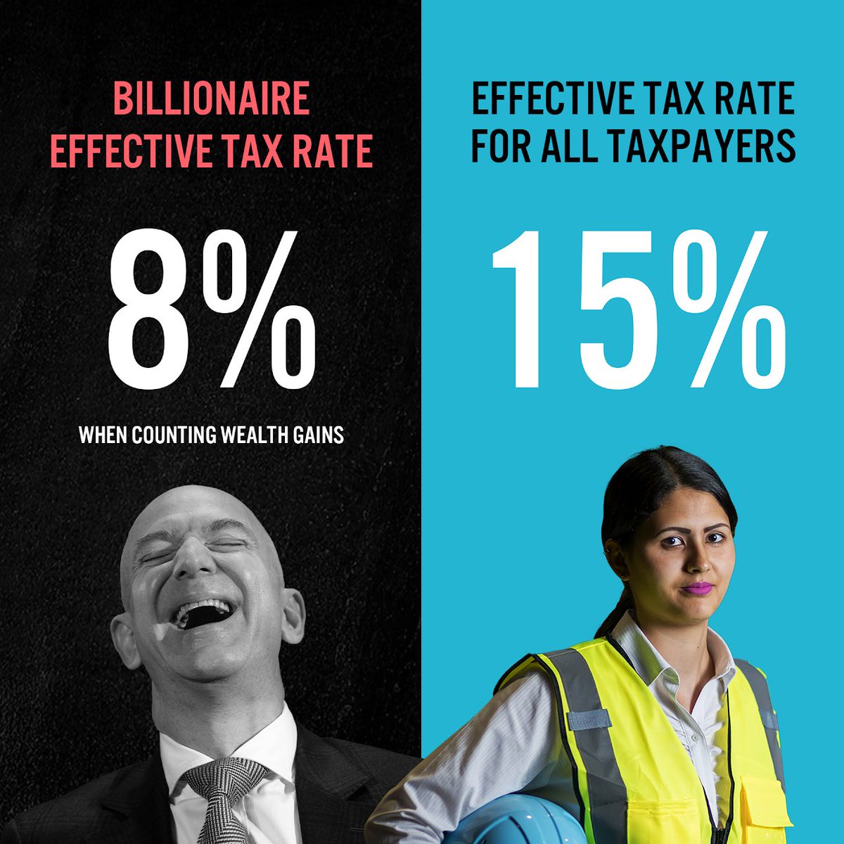 This #TaxDay, an important reminder: You pay a higher effective tax rate than billionaires. Make it make sense. #UnionsForAll