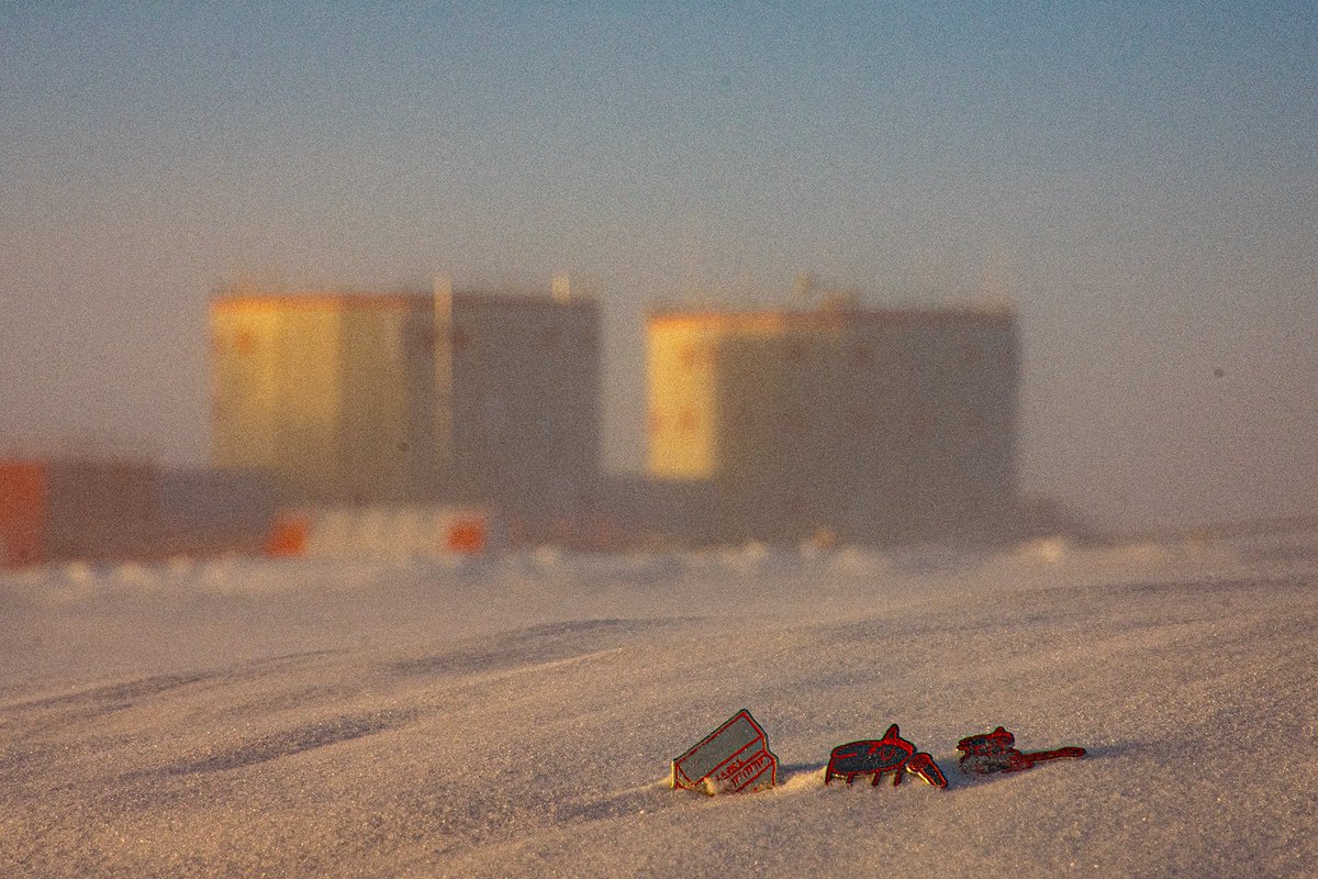 Oncle Jazz made it to the Concordia Station in Antarctica! credit: Astrophysicist Vincent Deloupy IG @ theantarcticexpedition_vincent