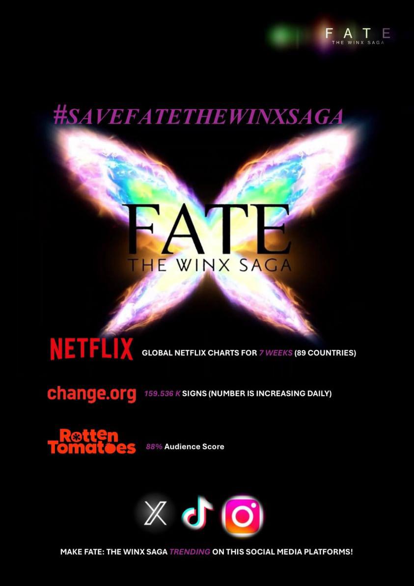 Juli_SaveFate's tweet photo. @netflix We really want to see how this story continue in another season of Fate the Winx Saga, this show has a lot of potential and deserves a better ending 
@netflix @NetflixUK Please give us a season 3✨🧚💜
#SaveFateTheWinxSaga 
#FateTheWinxSaga 
Fate: The Winx Saga Needs An End
. https://t.co/TbGve1xFhY