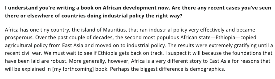 Given the effect of How Asia Works, I'm really looking forward to Studwell's book on African development (via @cojobrien: eig.org/joe-studwell-q…):