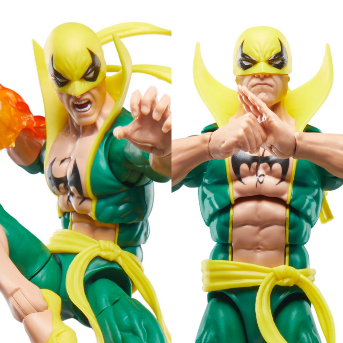 Iron Fist! New head sculpts and costume parts for the upcoming #marvellegends release.
