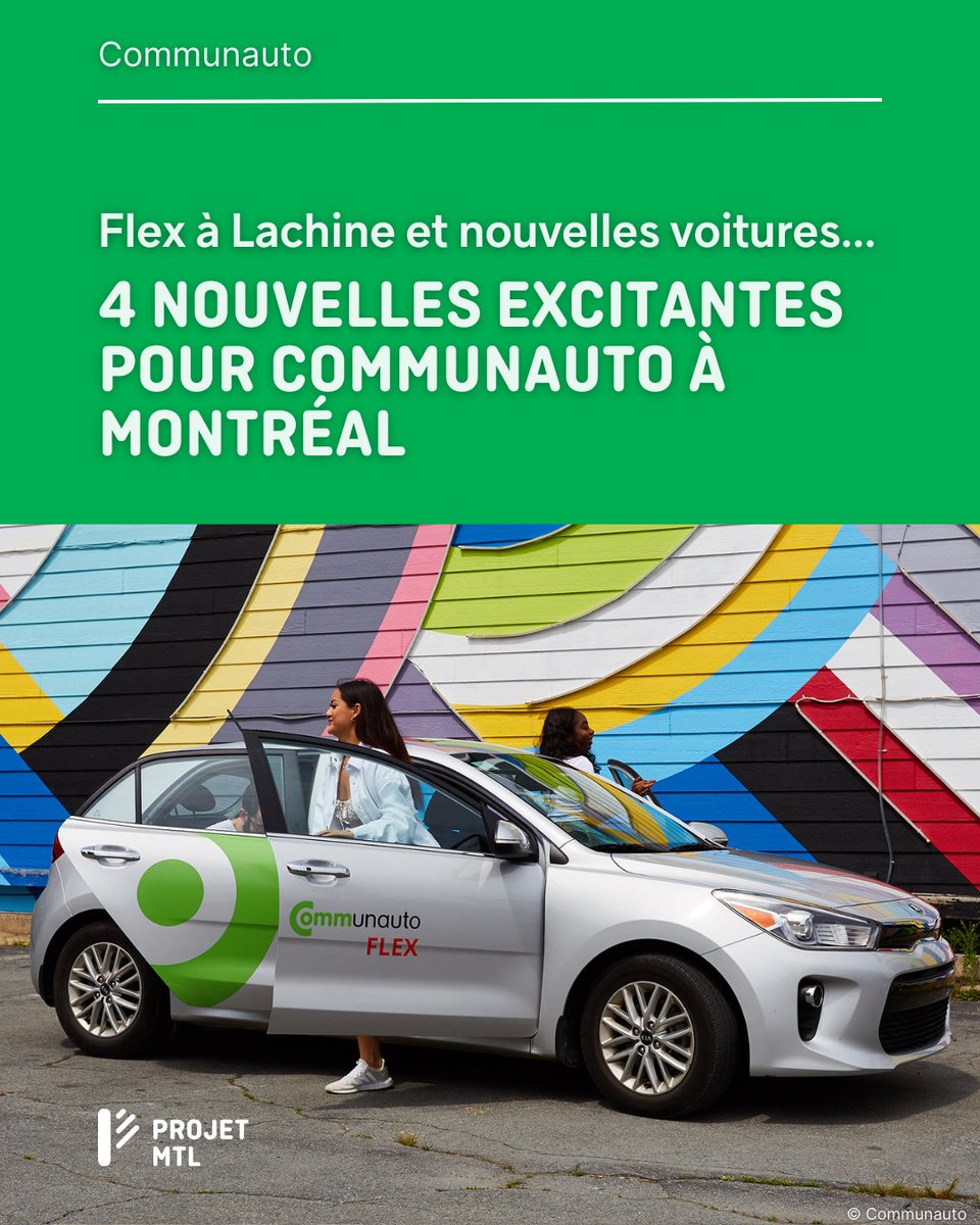 🚗🌿Grandes nouvelles pour l'autopartage ! En 2024, Communauto, avec la Ville de Montréal, ajoutera plus de 1 100 véhicules pour répondre à la forte demande et le service FLEX s'étend également à Lachine et d'autres quartiers, réalisant une nouvelle promesse électorale. #Polmtl