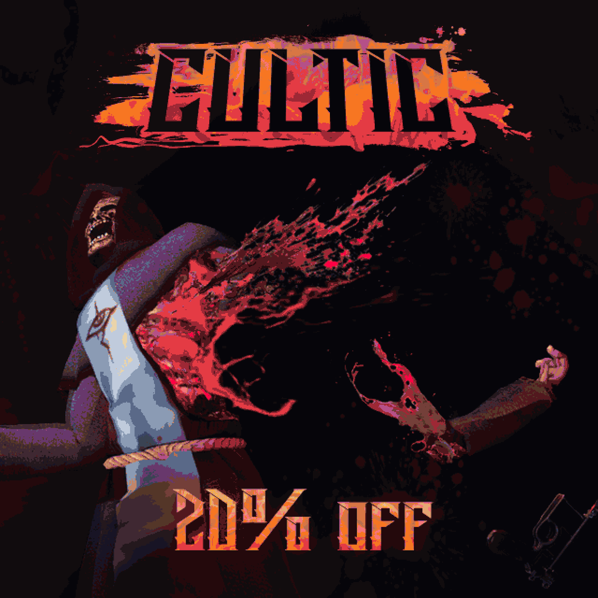 These cultists have too many limbs and it's up to you to change that Snag CULTIC for just $8 during the Steam FPS Fest! store.steampowered.com/app/1684930/CU…