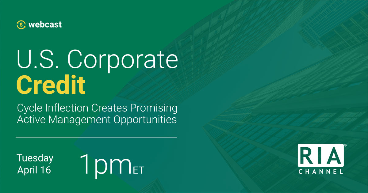 Join us for an insightful RIA Channel webcast on 'US Corporate Credit: Cycle Inflection Creates Promising Active Management Opportunities.' Our team will dive deep into the macro environment, and corporate credit risks. Register now here: amcen.co/3UjR0Z8