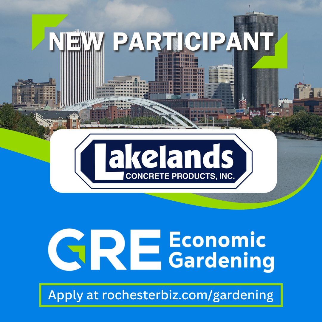 .@LakelandsCP is a specialty concrete contractor, that provides design support, product knowledge & quality assurance in #GreaterROC. They recently enrolled in the GRE Economic Gardening program. Looking to boost revenue & increase sales leads? Apply here bit.ly/4a9C05j