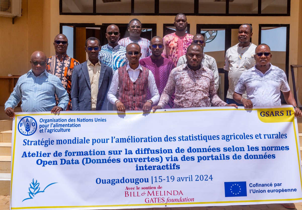 🌍 Lancement de l'atelier #GSARSII au Burkina Faso avec Abdoulaye Ba. Objectif : Maîtriser les #DonnéesOuvertes pour les statistiques agricoles. Nous élevons l'accessibilité et les perspectives des données en agriculture avec des experts de premier plan. 🌾 @FAO, @FAOSTATISTICS