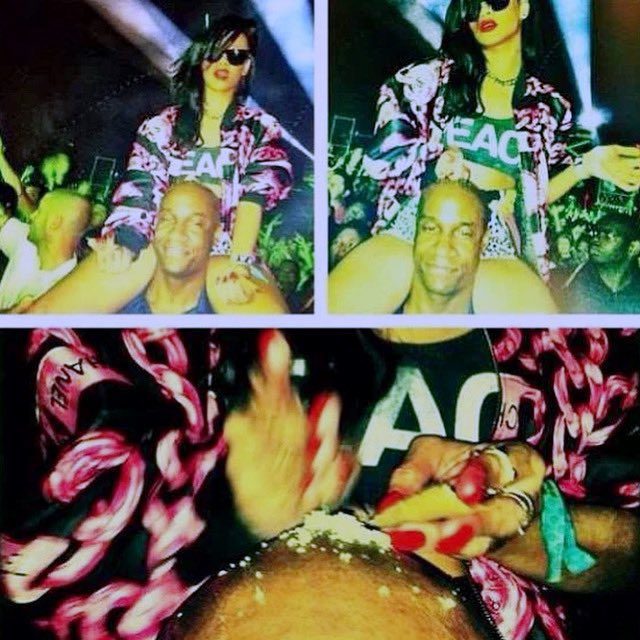 When Rihanna rolled a Blunt on her security guards head 😭