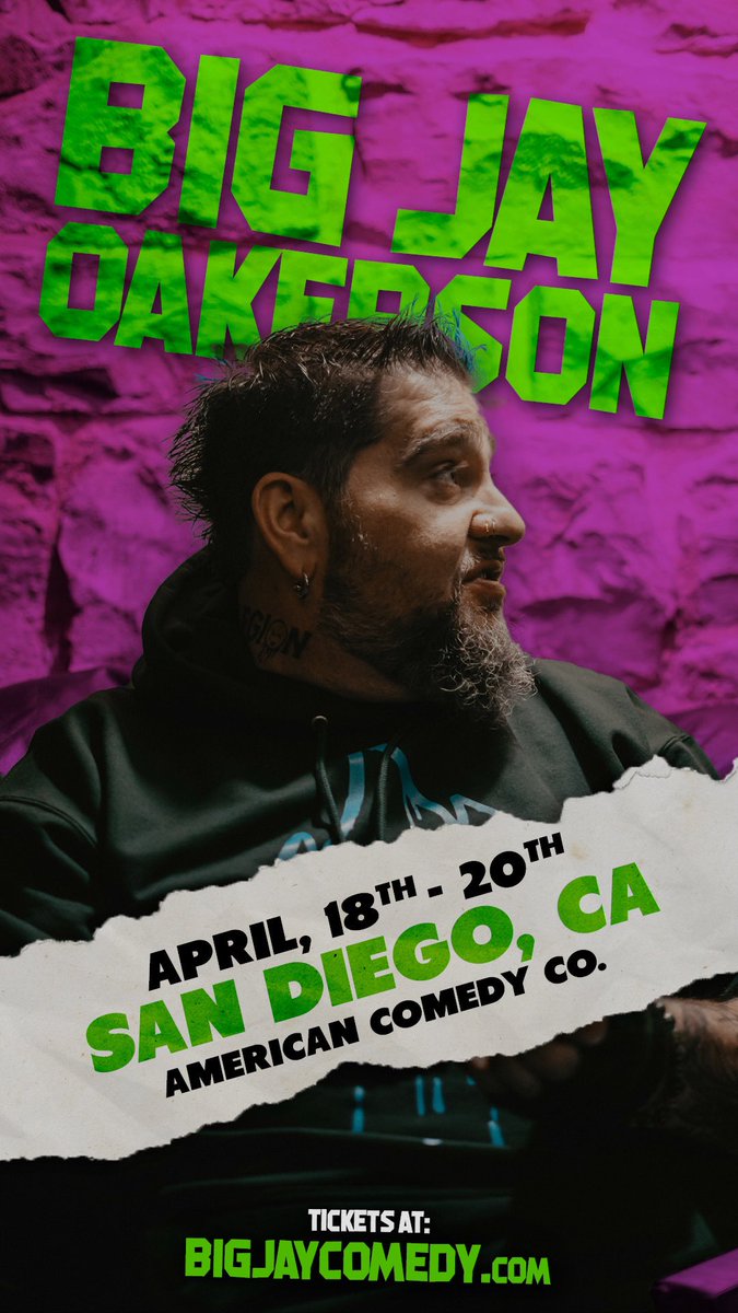 SAN DIEGO!!! Come celebrate this 420 with me at the @americancomco for FIVE SHOWS starting April 18-20! Ticket link below: americancomedyco.com/collections/bi…
