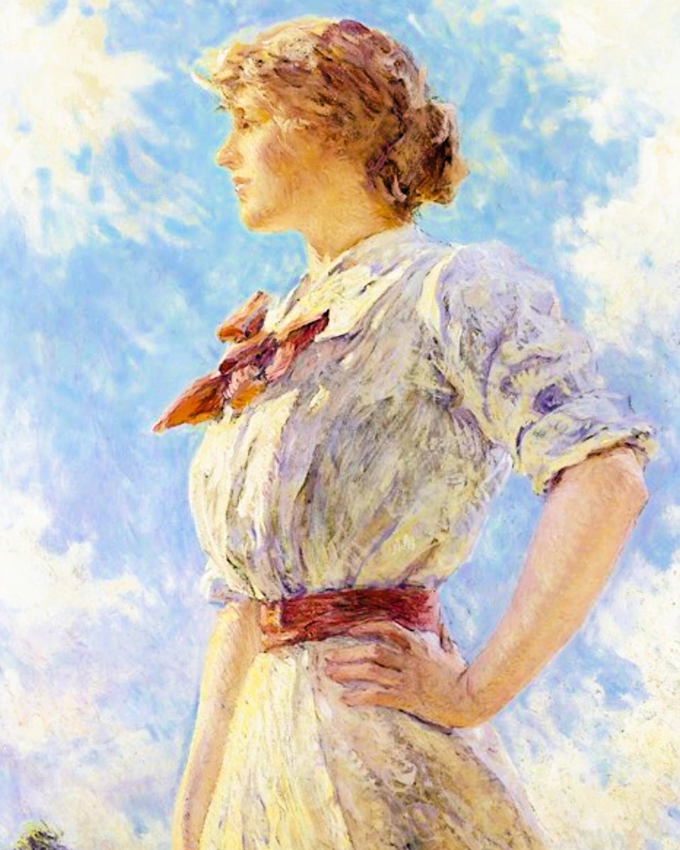 Against the Sky. (1911)
Robert Lewis Reid. (1862-1919)🖌️🌹
American Painter and Muralist.