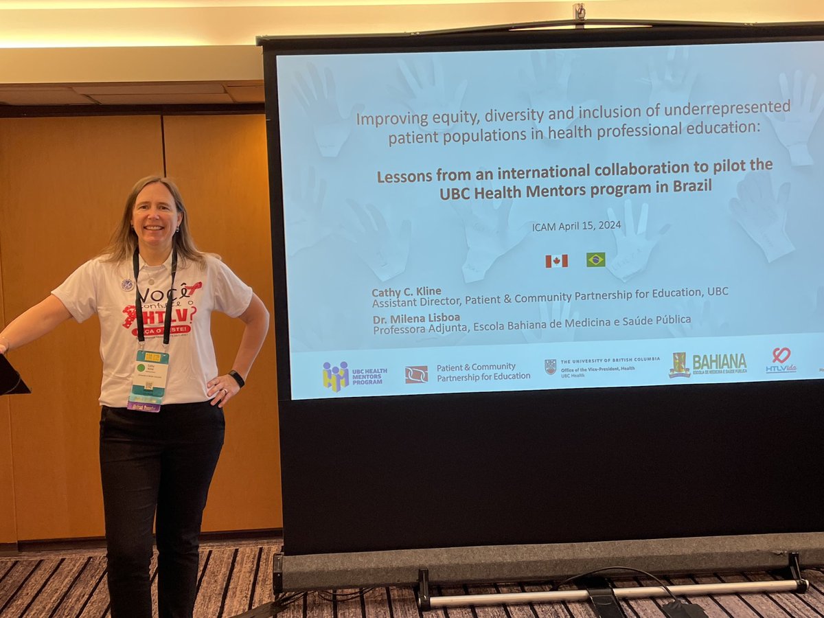 Proud to present our international collaboration with ⁦@escolabahiana⁩ to bring the ⁦@ubc_health⁩ interprofessional health mentors program to Brazil. #ICAM2024