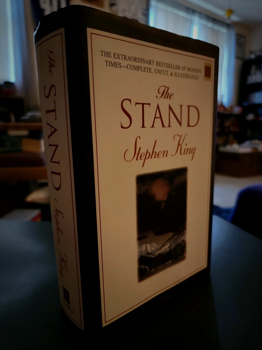 This book honestly tried to break me. What I hoped would take a little over two months ended up taking two days less than a year. It's a great book, and I'm glad to have it finished, but I'm not doing any more marathons for a while.

#TheStand #StephenKing