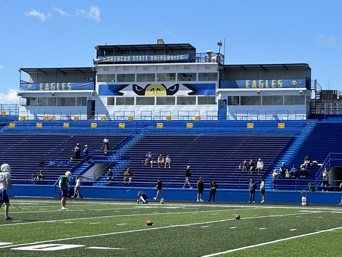 Kcooks25's tweet photo. Thanks @MSUEaglesFB for invite and spring game over the weekend ,enjoyed what program shared @EDGYTIM @FBraidernation @CoachA_Schmidt https://t.co/nbVKIYMpje