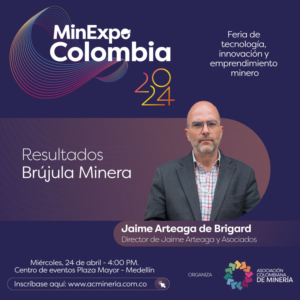 ¡Conoce a algunos conferencistas que estarán presentes en #MinExpoColombia2024 para discutir las últimas tendencias e innovaciones del sector minero en Colombia! Reserva tu cupo ahora: lnkd.in/er8CBSRj. Te esperamos el próximo 23 y 24 de abril. En Plaza Mayor, Medellín.…