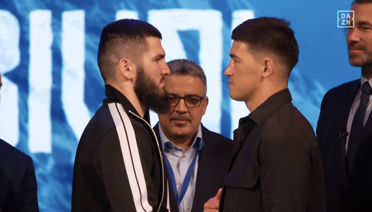 That’s a cold face off if I’ve ever seen one 🥶 
#BeterbievBivol