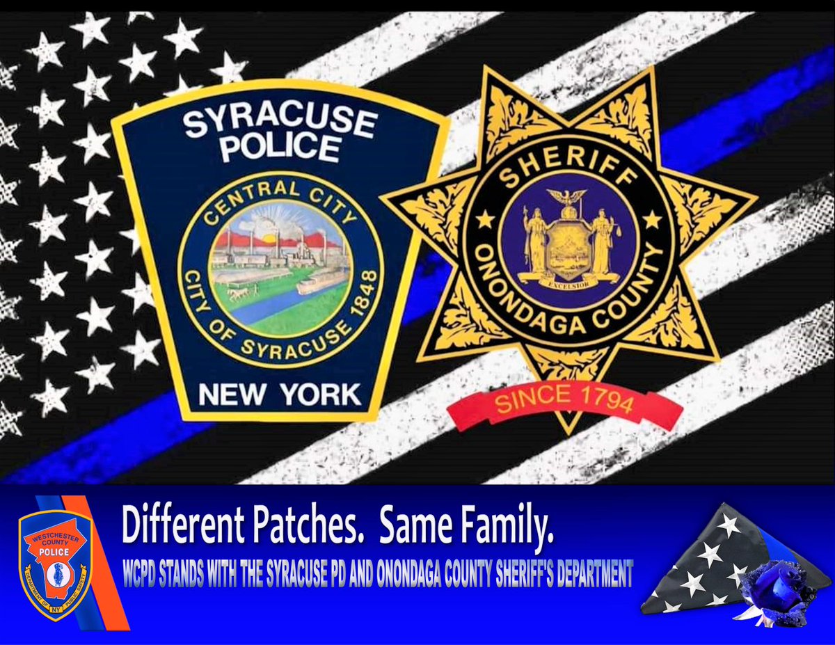 Heart-breaking news out of Central New York - two police officers murdered in the line of duty last night. We stand in solidarity with the Syracuse PD and Onondaga County Sheriff's Department and we honor the service and sacrifice of their fallen heroes