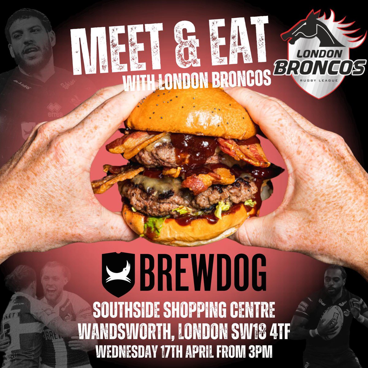 🤩 Meet some of the London Broncos first-team squad this coming Wednesday afternoon as we head to @BrewDog in Wandsworth. 🎟️ No ticket or booking is required to attend. #WeAreLondon🏉