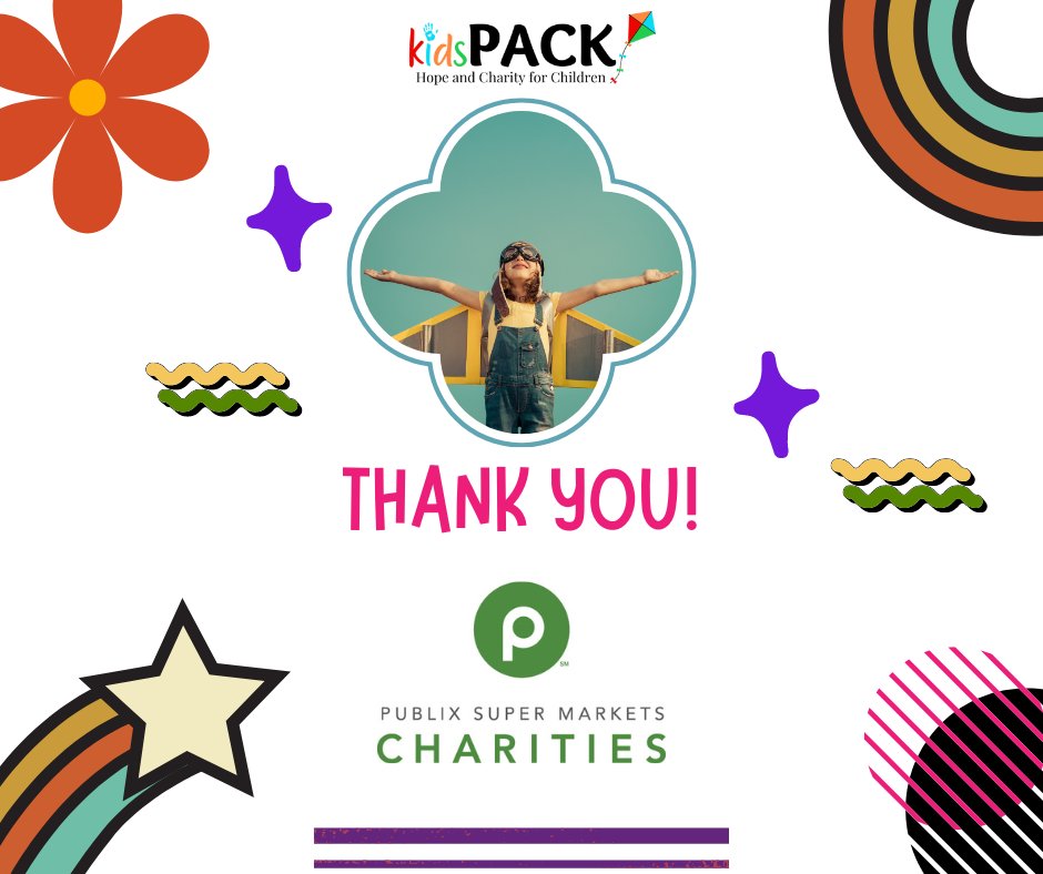 Publix Super Markets Charities gifted kidsPACK a “Just Feed Kids” grant in the amount of $12,500!  kidsPACK thanks Publix Super Markets Charities for their unwavering commitment to fighting child hunger throughout the Polk County Community!

#kidspackinc #endchildhunger