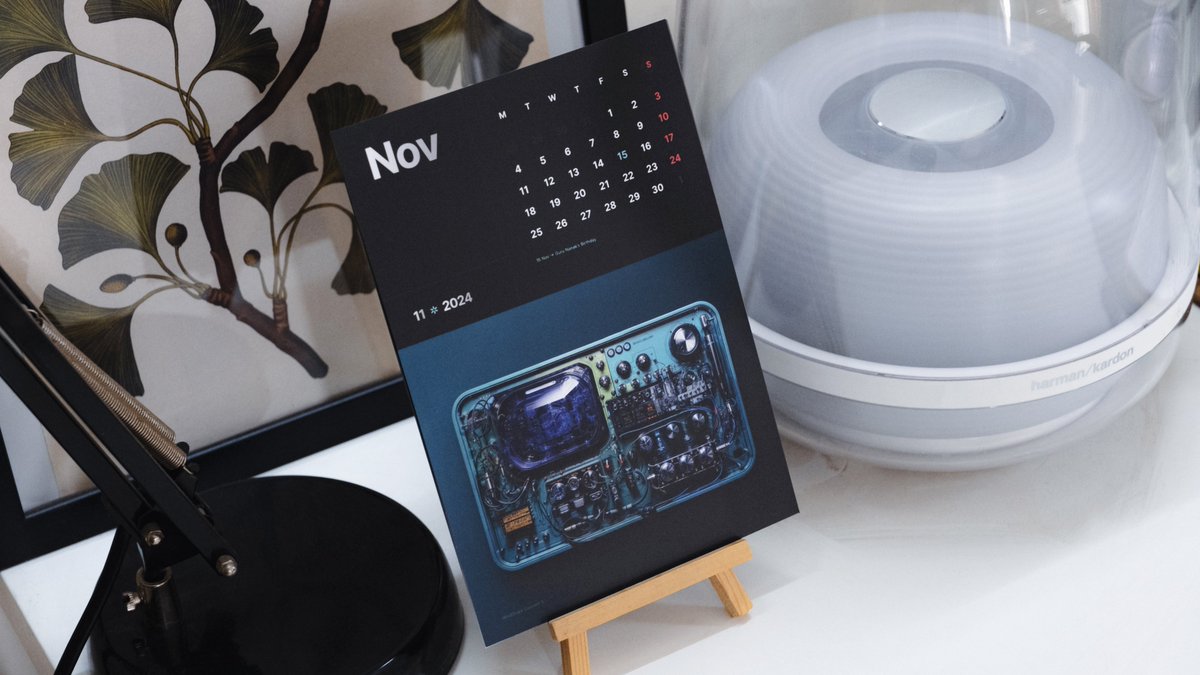 hckmstrrahul's tweet photo. Running a second batch of sale for the remaining stocks of the Device Gallery calendar. 

✲  https://t.co/XqFLWjGIu6  ✲  a series of absolutely absurd devices for each month 📟 detailed, intricate artworks printed on a beautiful matte paper ✨ and two holographic stickers for free

Just DM me to purchase (🇮🇳 only for now)
RTs appreciated 🫰