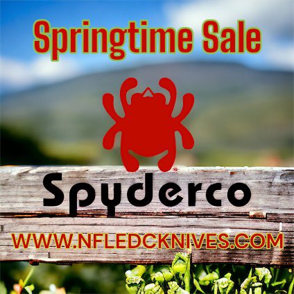 NFL_EDC_Knives's tweet photo. Spyderco Spring Sale happening on our website now for a limited time. Discounts applied in cart. Free Shipping on anything above $75with code FreeShip75. https://t.co/9xfYad0Be4 https://t.co/EmK5K7sdRI
