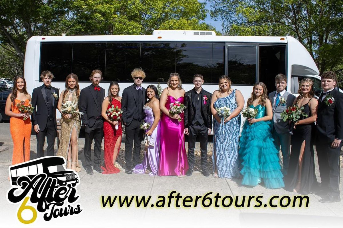 Dresses and tuxedos - it’s prom season, baby! 🪩

🥳6️⃣🆙after6tours.com⬅️

 #HighSchoolProm #PromMemories #after6tours #partybus