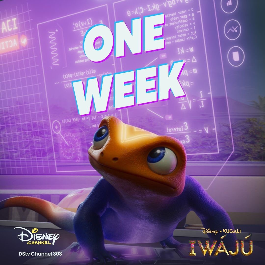 ONE WEEK TO GO; Get ready to embark on a thrilling journey into Lagos of the future! Starting April 22, immerse yourself in the captivating world of Iwájú, airing Monday to Saturday at 17:00 (CAT) and 16:00 (WAT) on DSTV’s Disney Channel 303. #Iwájú