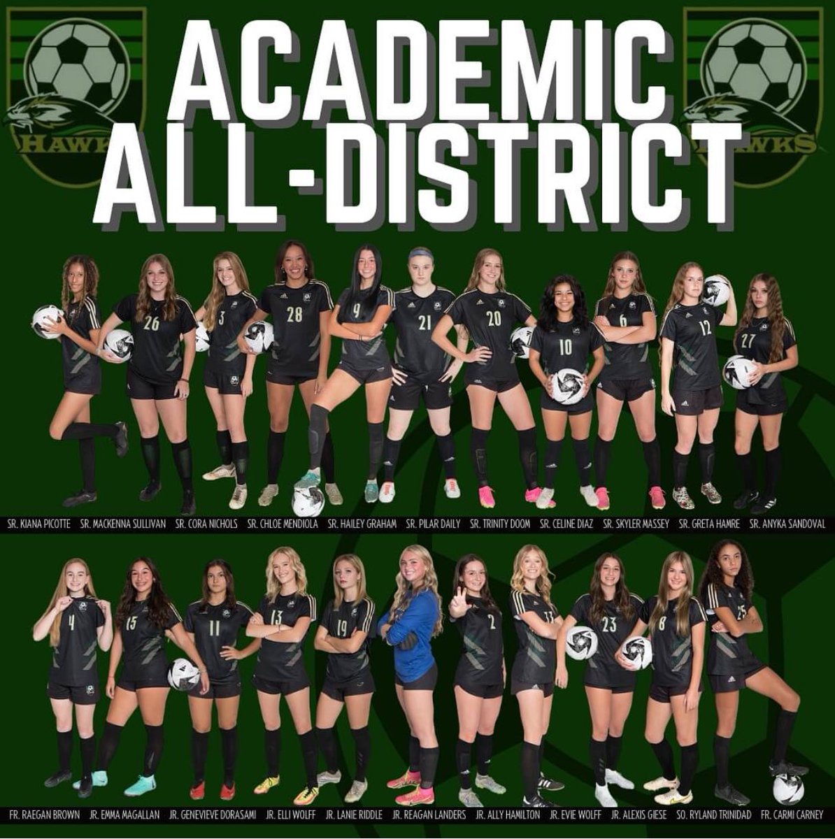 RylandTrinidad's tweet photo. It was a fun year @Birdville_LHS ‼️ Congrats to all my teammates that received All District Honors both on and off the field. Looking forward to the next 2 years‼️ #HawkSisters #DKSCProud @DKSC_official @DKSC08RL @Gosset41 @LethalSoccer @ImYouthSoccer @dfwvarsity https://t.co/Z1dclTGjbS