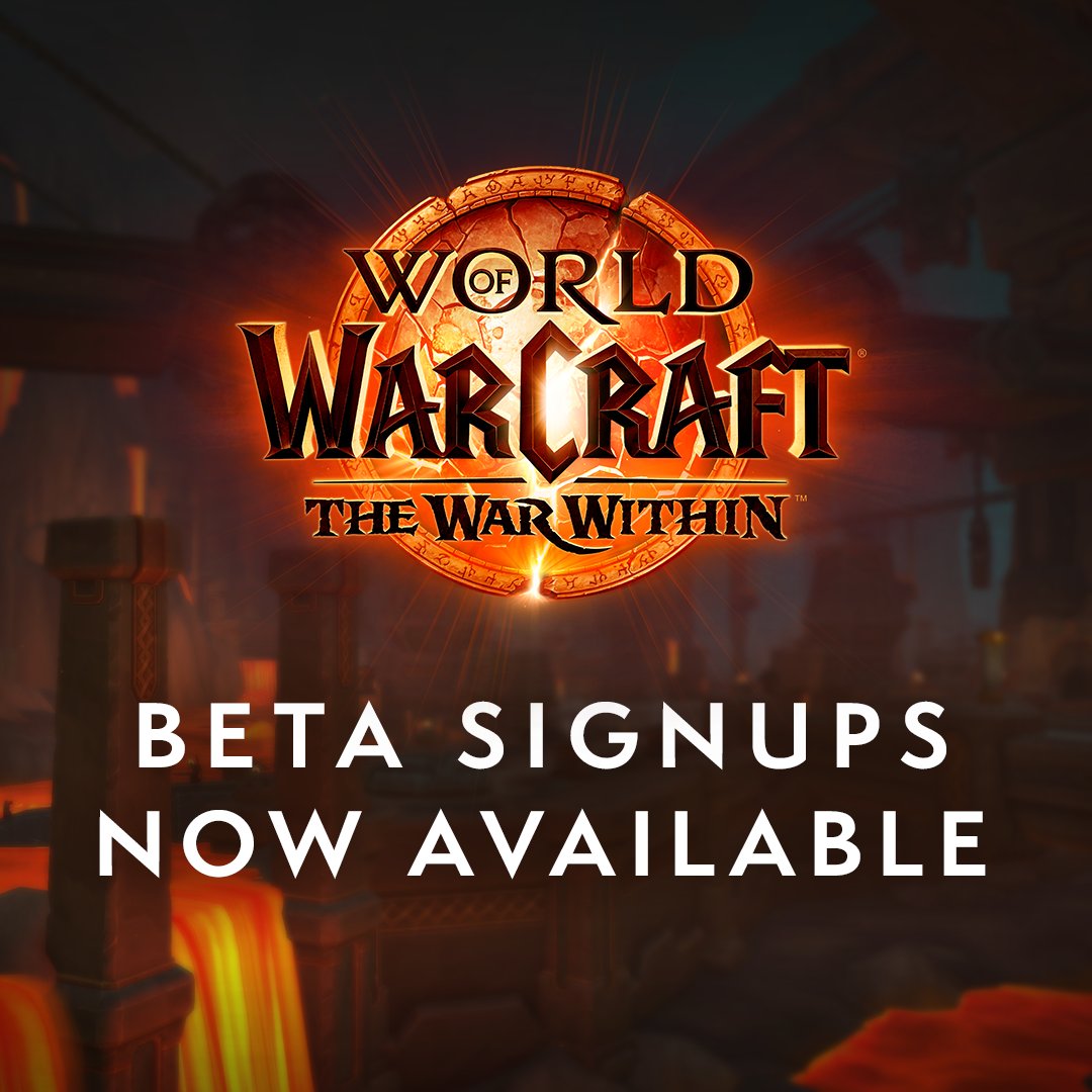 The Worldsoul Saga begins! Beta signups are now open for The War Within. Learn more: blizz.ly/43WP2kx