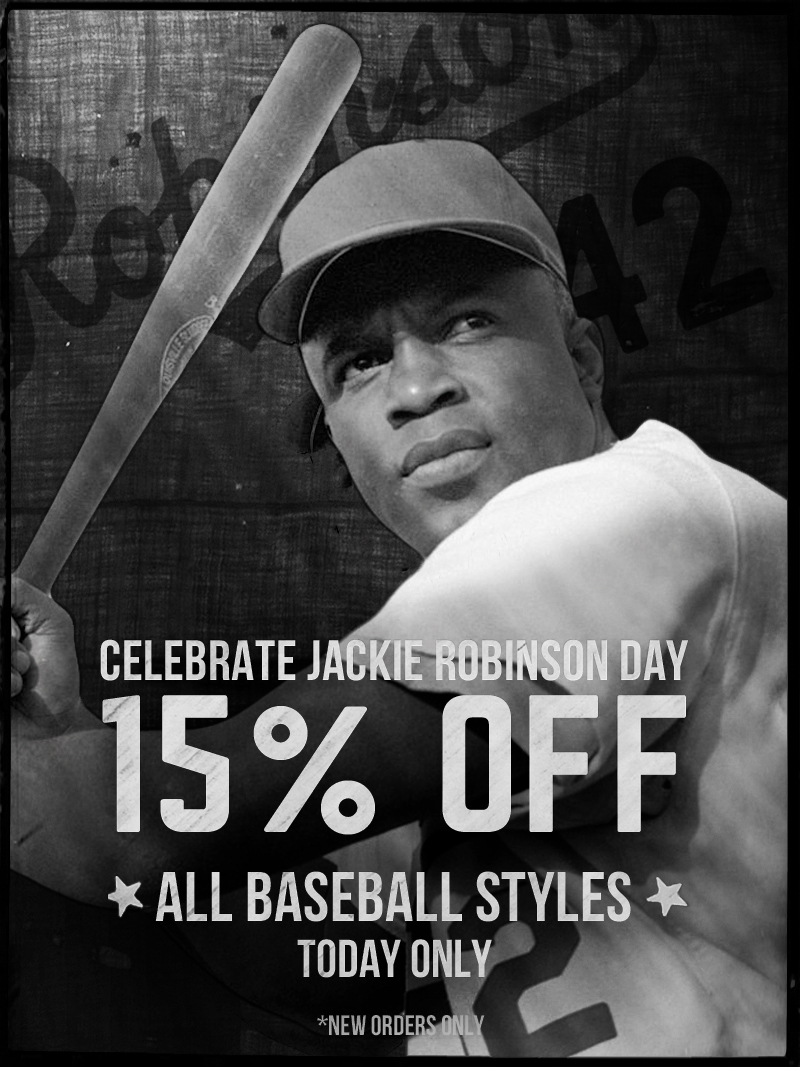 Happy #JackieRobinsonDay! 

We're celebrating with 15% off all baseball - today only.

#BaseballHistory #RootsofFight #KnowYourRoots 
rootsof.co/baseballT