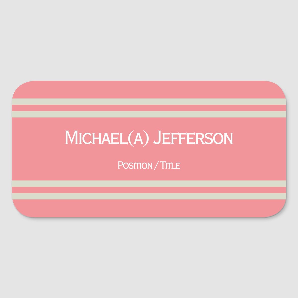 Enhance your professional style with this zazzle.com/coral_pink_and… sophisticated coral pink #nametag. It can be a #Personalizedgift for #corporate #employees or #Professional #identity for every team #nametags. Give a #corporategift #zazzlemade #zazzle #BusinessMan #imageamplified