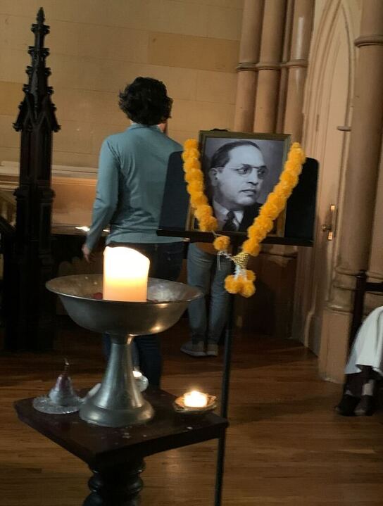 Our friends at the First Unitarian Congregational Society of Brooklyn Heights held a beautiful and inspiring service for #AmbedkarJayanti yesterday. Thank you for helping Ambedkar's spirit live on and for lifting up him and his contributions to freedom.🕯️ #AmbedkarJayanti2024