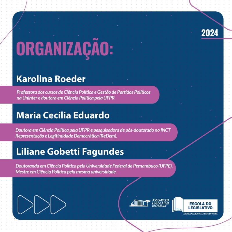 Eu, Maria Cecília Eduardo e Liliane Gobetti Fagundes estamos organizando o dossiê “Mulheres na Política” que será publicado pela Revista do Legislativo Paranaense em novembro de 2024. O prazo para submissões é 21 de julho e esperamos artigos que abordem os temas: 
+🧶