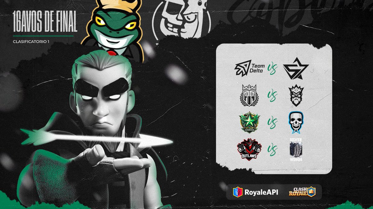 Soberbios League 🐸 (@soberbiosl_2024) on Twitter photo #Clasificatorios1 🟢🟠
Ya todos listos para brindar el mejor espectáculo en las arenas del PANTANO. 🤩
🧩 16vos Final <a href="/CR_Supremacy/">Supremacy League</a> 🏆
🆚️ Team Delta • Five Stars
🆚️ Alianza Real • Alliance Force
🆚️ AllStars Legend • Irrepressible Team
🆚️ Outlaws • SilverWings #Clasificatorios1 🟢🟠
Ya todos listos para brindar el mejor espectáculo en las arenas del PANTANO. 🤩
🧩 16vos Final <a href="/CR_Supremacy/">Supremacy League</a> 🏆
🆚️ Team Delta • Five Stars
🆚️ Alianza Real • Alliance Force
🆚️ AllStars Legend • Irrepressible Team
🆚️ Outlaws • SilverWings
