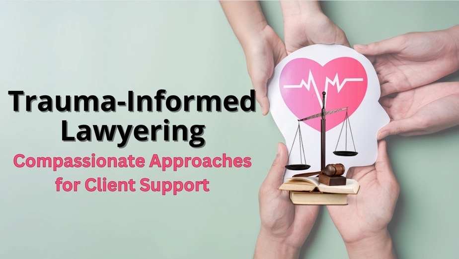 Join us TOMORROW, April 19th @ 1pm ET for “Trauma-Informed Lawyering: Compassionate Approaches for Client Support,” with NVRDC! See our captivating speakers investigate the intricate neurobiology of trauma & its far-reaching impacts! Join HERE ➡️ bit.ly/3vDatdC