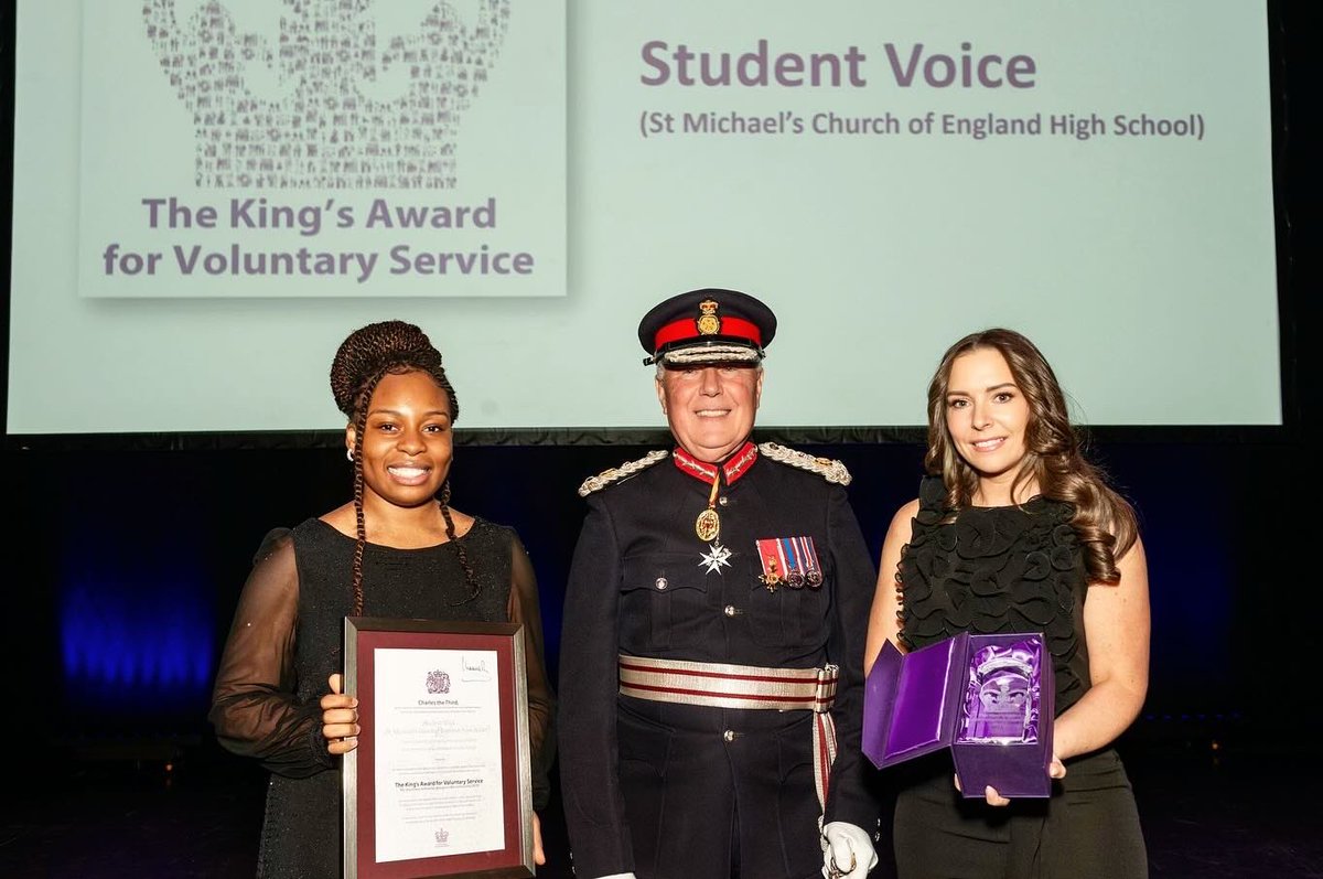 King’s Award for Voluntary Service Ceremony Student Voice - ‘inspiring young people to become active citizens, raise awareness of key issues and create change.’ Feeling blessed 🥹🙏 #KAVS