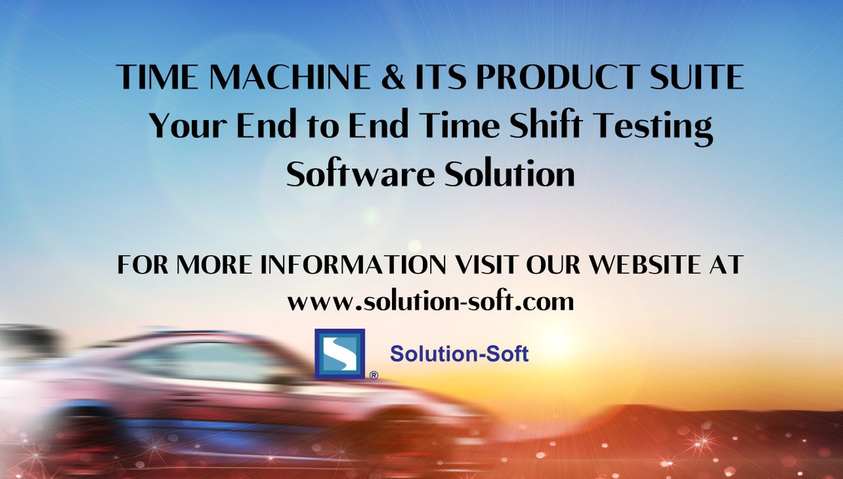 Time Machine is the engine of a vehicle, think of the Time Machine Enterprise Management Console as the steering wheel.' You can use it to manage automated testing in the enterprise or in the Cloud! solution-soft.com/products/time-… #cloudmigration #testautomation #containerization