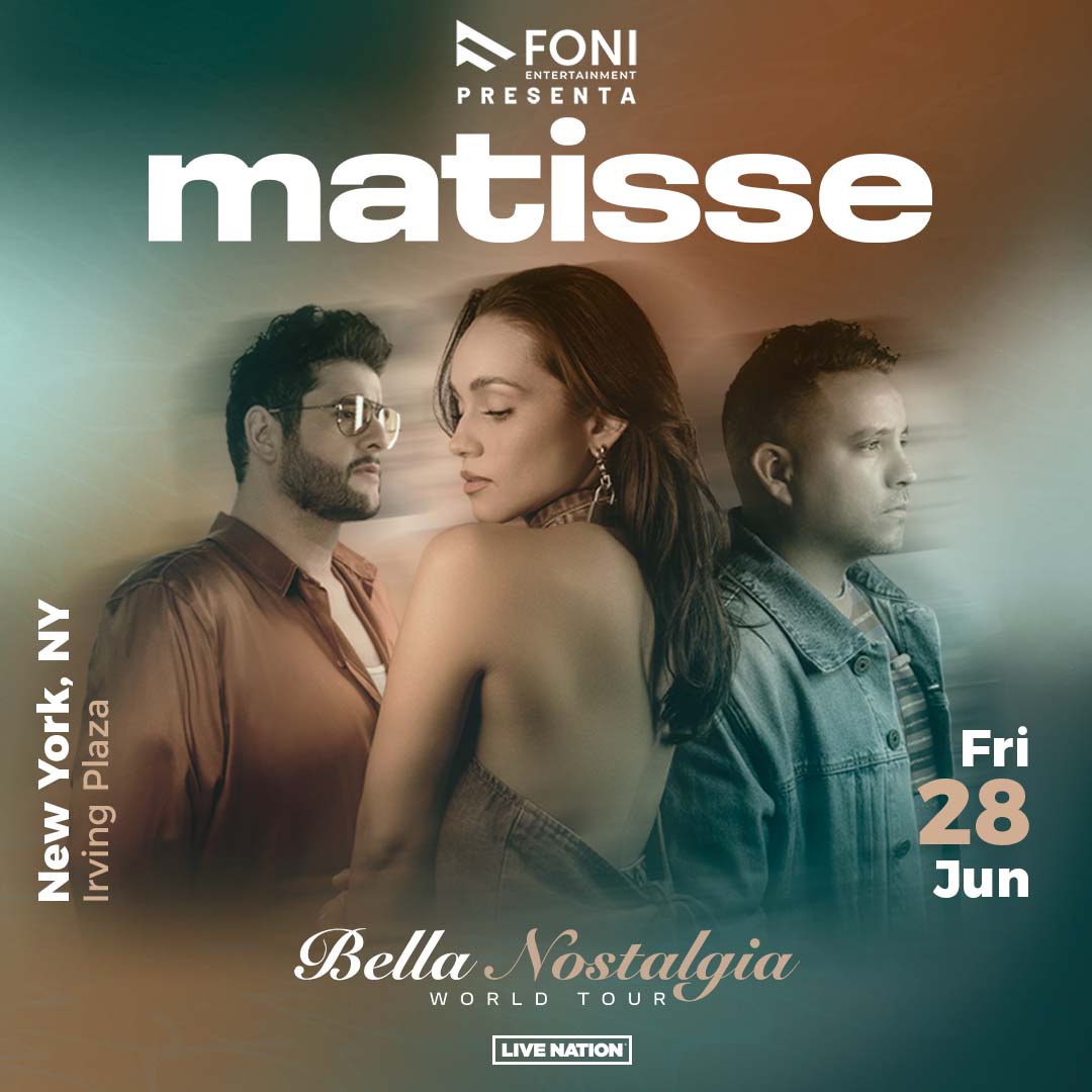 JUST ANNOUNCED 🎶 @Matisse_Mx - Bella Nostalgia World Tour - Friday, Jun 28th! 🎫 Presale | Thu | 10am | Code: RIFF 🎫 On Sale | Fri | 10am 🎫 livemu.sc/3w0BbNl