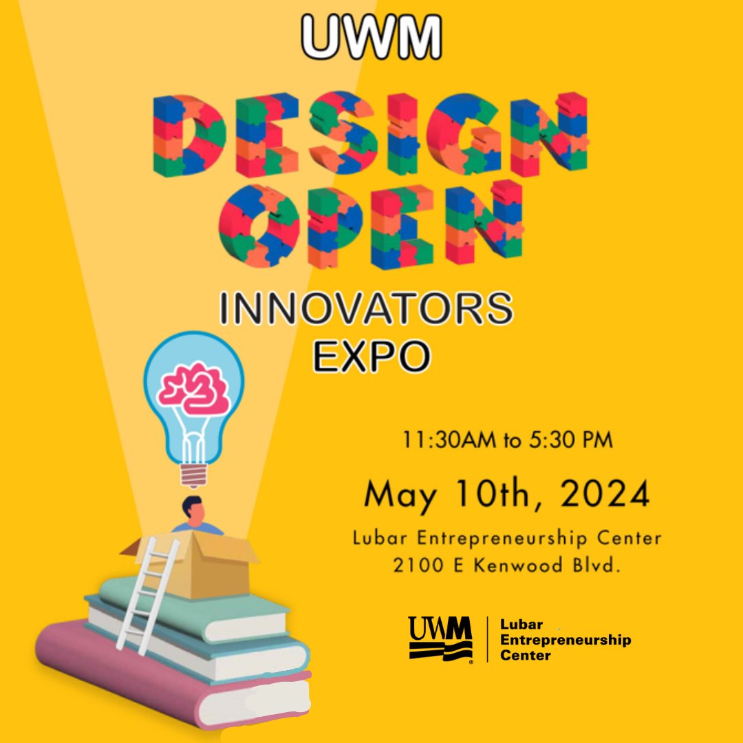 UWMLEC's tweet photo. 📢 Calling all attendees! 🎉 Don't miss the UWM Design Open & Innovators Expo! 🚀 Dive into workshops, a Lunch and Learn session, & Roundtable Discussion on radical collaboration. Join us on May 10th! #DesignOpen #InnovatorsExpo https://t.co/IMoMqPadMY