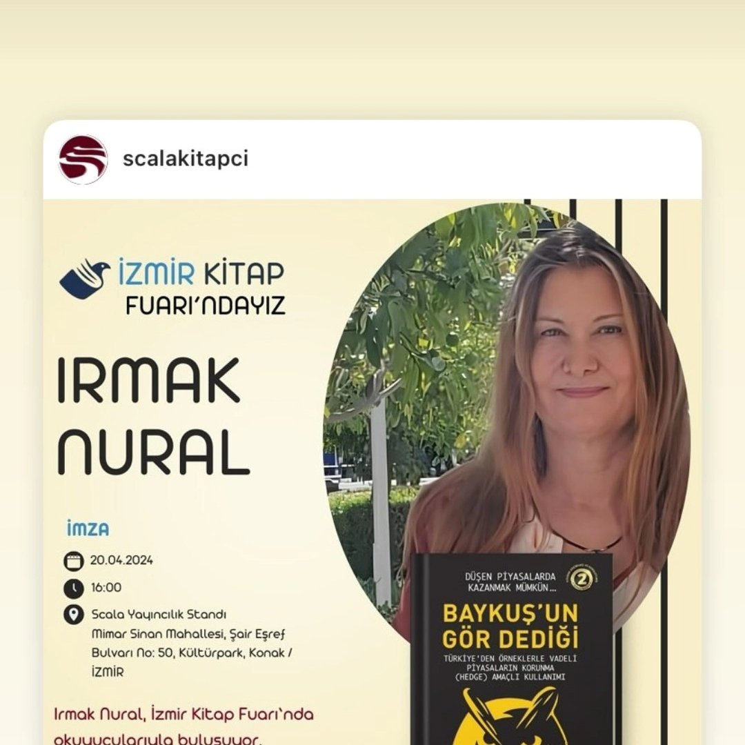 NuralIrmak's tweet photo. 20 Nisan İzmir Kitap Fuarı saat 16 da Baykuş'un Gör Dediği 2.Baskı İmza Gününde görüşelim ... https://t.co/Pl4Sa1OO7y