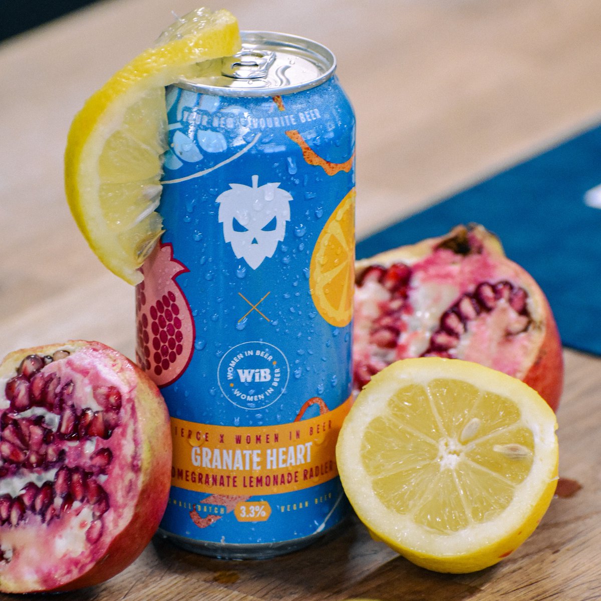 LAUNCHING THIS WEEK 👀 🍋🍻 Our collab with @WomenInBeer arrives this week! GRANATE HEART is a 3.3% pomegranate lemonade radler that's juicy and refreshing and will be ideal for summer nights ☀️ 🍻 Launching online Wednesday at 10AM ⏰ 🗓️