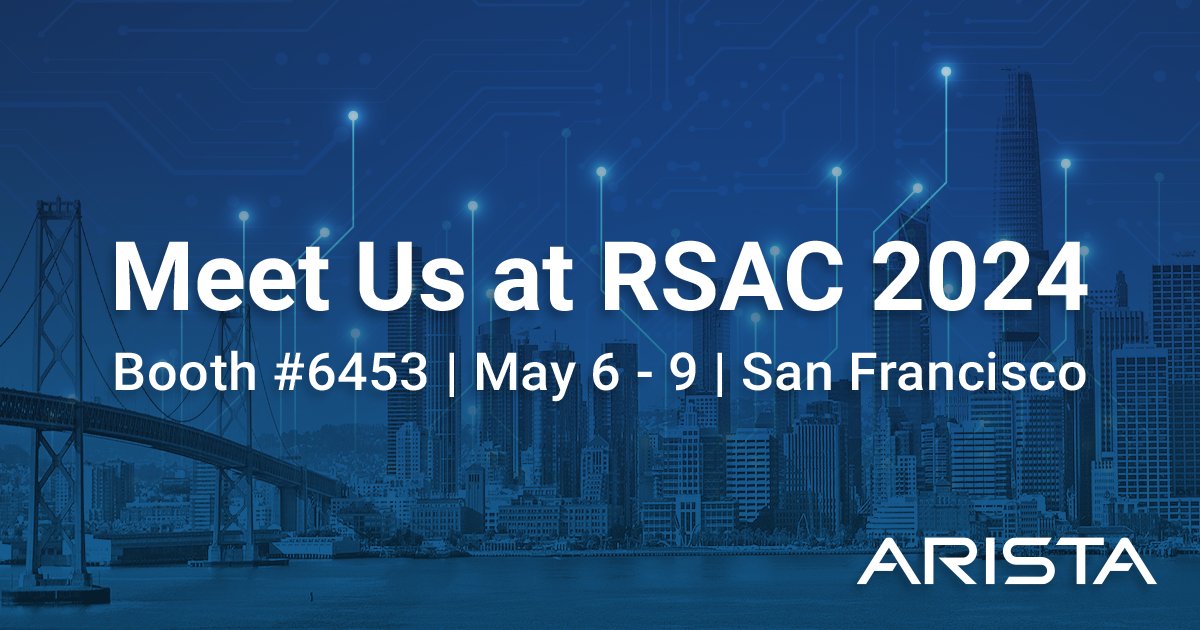 Stop by #RSAC 2024 and see how we do #security: - Network Detection & Response - Network Segmentation - Secure Campus Networks - Network Access Control Use code 52EARISTANXP for a FREE Pass! Register here: bit.ly/3PVSK83