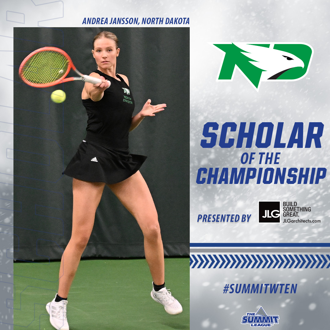 𝗛𝗔𝗥𝗗 𝗪𝗢𝗥𝗞 𝗣𝗔𝗬𝗦 𝗢𝗙𝗙 📚 

Your 2024 #SummitWTEN Scholar of the Championship presented by @JLGArchitects is none other than Andrea Jansson of @UNDwtennis 👏

Andrea is a Marketing major with a 3.943 cumulative GPA.

#ReachTheSummit
